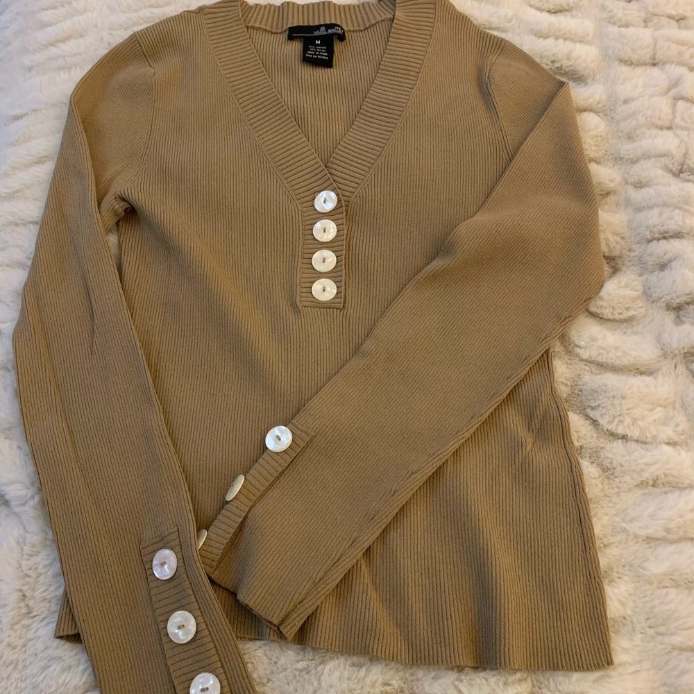 Button detail sweater